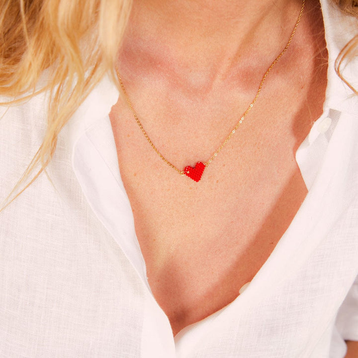 Sos Amor Paris Colliers Collier perles rouge MY BABY LOVE