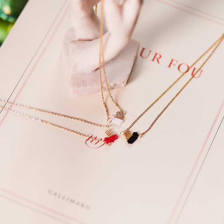 Sos Amor Paris Colliers Collier perles rouge-or LE TEMPS DE L'AMOUR
