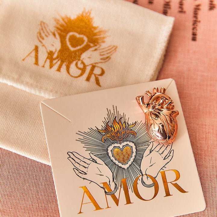 Sos Amor Paris Pins - Broches - Patchs Broche Coeur Anatomique CALL MY NAME Or Rosé